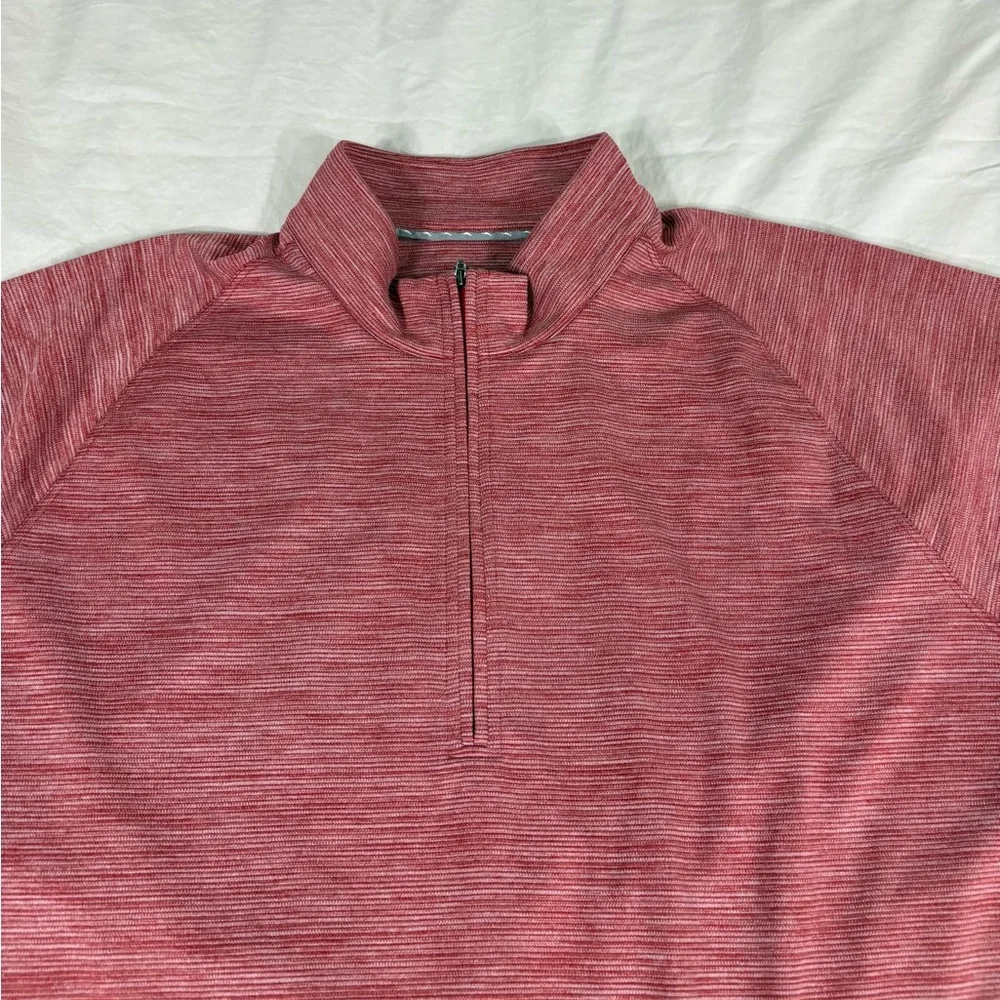 Tommy Bahama Mens Red 3/4 Zipper Long Sleeve Polyester Light Sweatshirt 2XLT - Picture 3 of 10